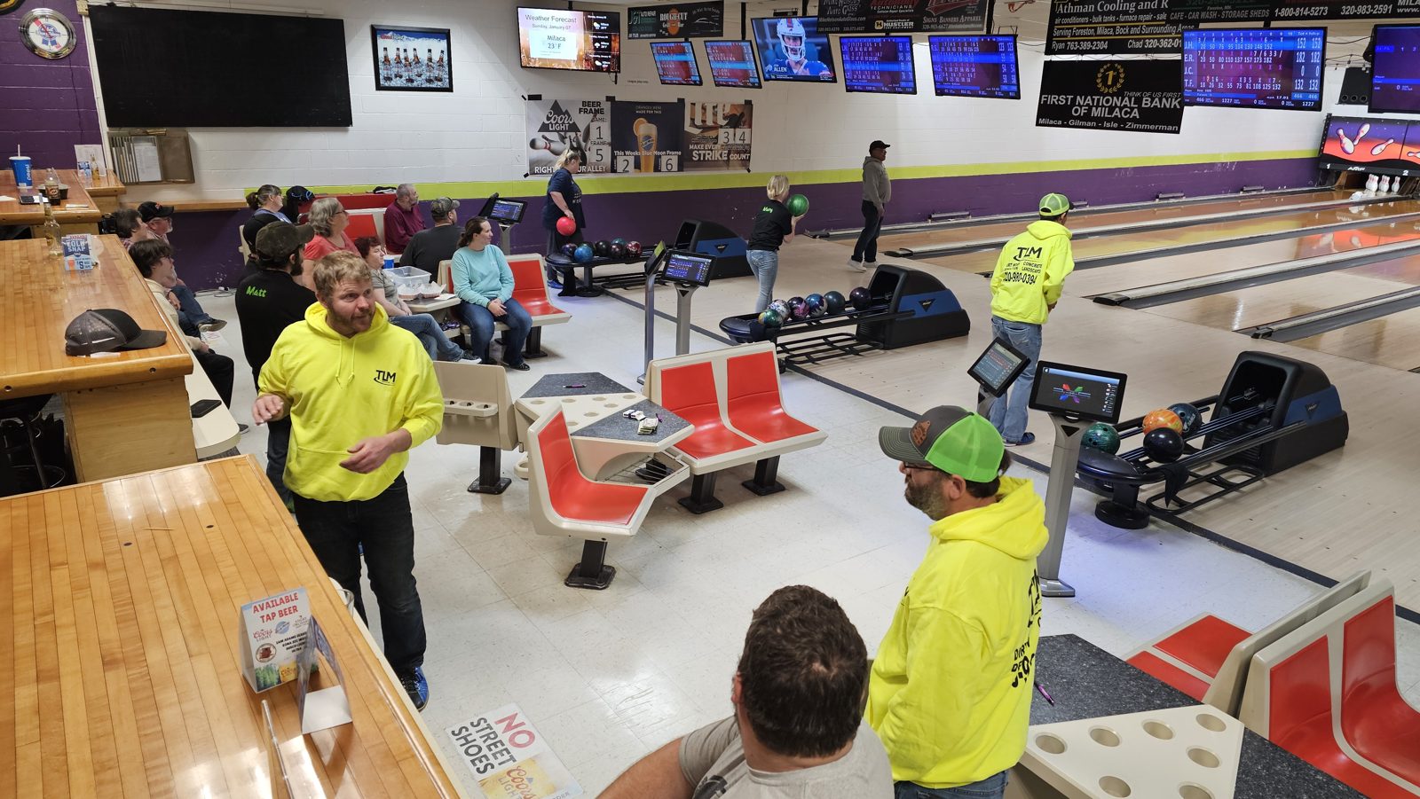 A busy night on the lanes at Back Alley Bowl